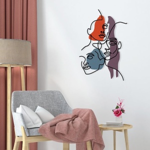 Decor de perete metal/lemn, 49.5x73.5 cm, metal 1.20mm + lemn 3mm, multicolor - Verificat A · Re-Bloom - Img 3
