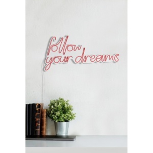 Decor de perete Re-Bloom, LED, PVC, alb/rosu, 60 x 32 x 2 cm - Img 3