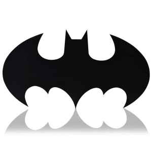 Decor de perete Re-Bloom, model batman, LED, MDF, negru/albastru, 50 x 25 cm - Img 2