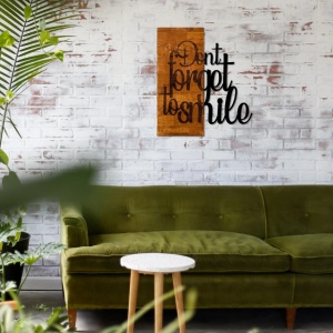 Decor de perete Wallity, lemn natural si metal, 47x58cm, Maro/Negru - Verificat A · Re-Bloom - Img 2