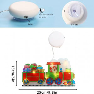 Decoratiune cu LED-uri de Craciun XQMMGO, PVC, multicolor, 18 x 23 cm