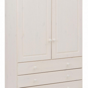 Dressing Minik, lemn masiv de pin, alb, 95 x 35 x 140 cm - Img 8