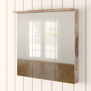 Dulap cu oglinda Renteria, iluminat, lemn, 72,5 x 70,5 x 16 cm - Img 2
