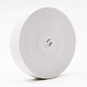 Elastic pentru imbracaminte Ayes, fibra de poliester/cauciuc, alb, 10 m - Img 1