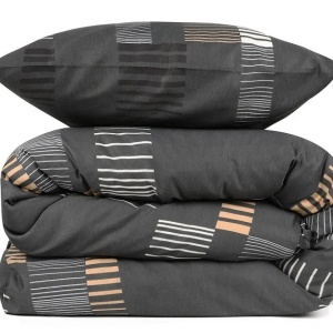 Eponj Home set cuvertura + 2 fete de perna, 65% bumbac/35% poliester, 220x240 cm + 2x60x60 cm, umplutura fibra 100%, lavabil 30°C, multicolor - Verificat A · Re-Bloom - Img 2