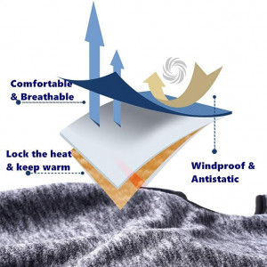 Esarfa de protectie pentru iarna LINCKIA, textil, mov, 40 x 25 cm - Img 2