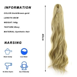 Extensie coada VakiReyy, blond, 46 cm