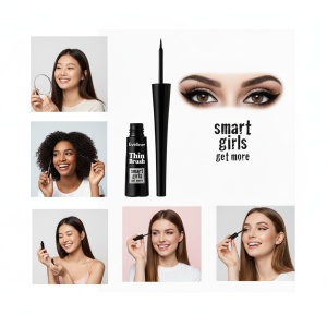 Eyeliner lichid Smart Girls Get More, Thin Brush, 4, 5 ml, Black - Img 3