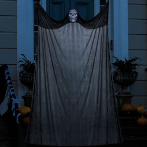 Fantoma plutitoare Halloween Formizon, textil, negru/alb, 3,3 x 1,8 m - Img 2