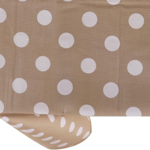 Fata de masa Vinylla, poliester, sampanie/alb, 140 x 240 cm