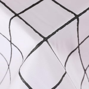 Fata de masa Vinylla, PVC, alb/negru, 140 x 240 cm