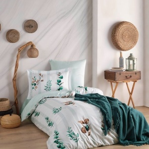 Fata de perna, satin bumbac 100%, 80x80 cm, lavabil 40°C, multicolor - Verificat A · Re-Bloom