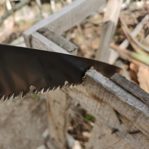 Fierastrau pliabil MANMEMU, otel inoxidabil/plastic, alb/negru, 62 cm - Img 3