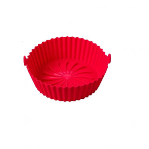 Forma din silicon pentru friteuza cu aer cald YAWMLYE, rosu, 13,5 x 17 x 5,4 cm