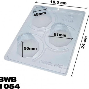 Forma pentru ciocolata BWB 1054, silicon/plastic, transparent, 18,5 x 24 cm