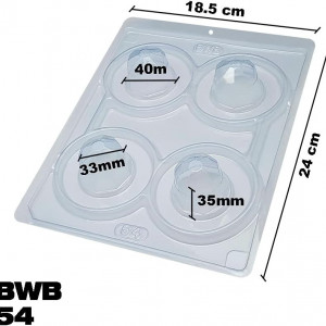 Forma pentru ciocolata BWB 54, silicon/plastic, transparent, 18,5 x 24 cm - Img 5