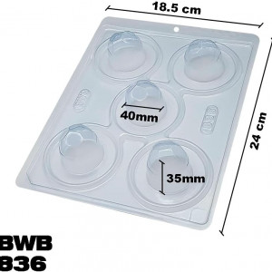Forma pentru ciocolata BWB 836, silicon/plastic, transparent, 18,5 x 24 cm - Img 4