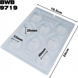 Forma pentru ciocolata BWB 9719, silicon/plastic, transparent, 18,5 x 24 cm - Img 7