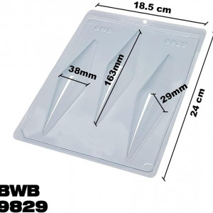 Forma pentru ciocolata BWB 9829, silicon/plastic, transparent, 18,5 x 24 cm - Img 6