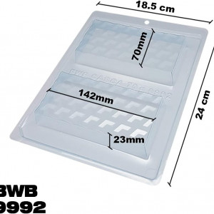 Forma pentru ciocolata BWB 9992, silicon/plastic, transparent, 18,5 x 24 cm - Img 6