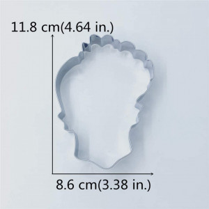 Forma pentru craniu de Halloween KENIAO, otel inoxidabil, argintiu, 11,8 x 8, 6 cm - Img 5