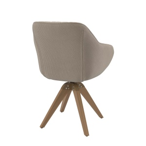 Fotoliu Sally bej, tapițat cu cord, 61/84/58 cm - Img 2