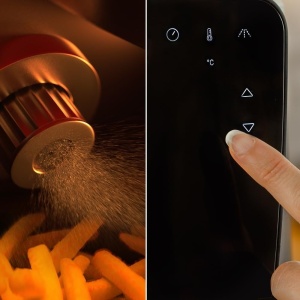 Friteuza cu aer cald, fara ulei Cecotec Cecofry Rain, Pulverizator, 1550W, 5.5L, Control tactil, 8 Programe, Pulverizare automata si manuala cu 7 niveluri - Img 5
