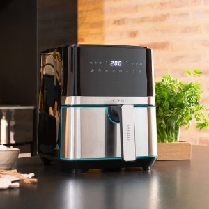 Friteuza cu aer cald, fara ulei Cecotec Full Inox 5500 Pro, 1700W, 5.5L, Control tactil, 8 Programe Presetate - Img 3