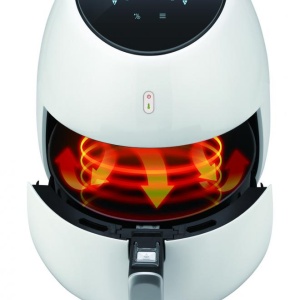 Friteuza cu aer cald Heinner HAF-B2000WH, Putere 2000W, Capacitate cos: 5L, Afisaj digital, Timer max. 60 min, Alb - Img 2