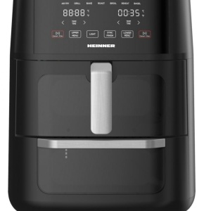 Friteuza dubla cu aer cald Heinner OvenFry Cook HAFO-M11BK1700, 1550-1850W, Capacitate 11L, 10 programe presetate, Negru