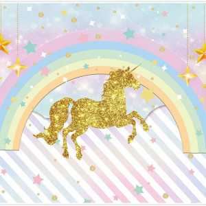 Fundal foto Allenjoy, model unicorn, vinil, multicolor, 150 x 210 cm