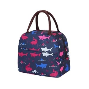 Geanta pentru pranz Hillylolly, tesatura oxford/folie, multicolor, 22,5 x 19 x 12 cm - Img 1