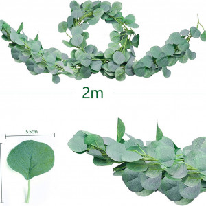 Ghirlanda artificiala Aprilye, matase, verde, 200 cm - Img 8