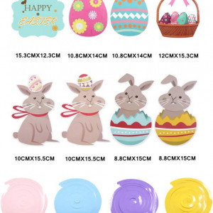 Ghirlanda Happy Easter BEKOIUP, folie/hartie, multicolor - Img 8