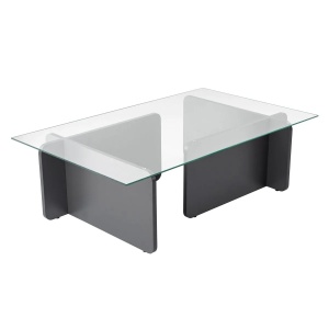 Hanah Home masuta de cafea, sticla temperata/PAL melaminat, 105x65x30 cm, grosime 18mm, antracit - Verificat A · Re-Bloom