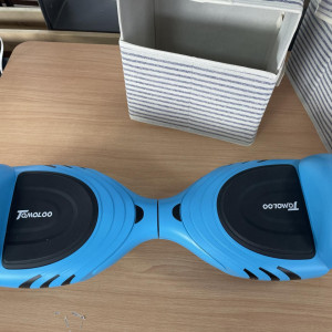 Hoverboard Tomoloo, LED, aluminiu/plastic, albastru, 63,5 x 23,9 x 23,4 cm