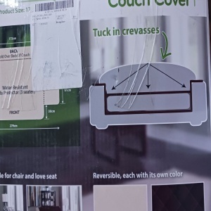 Husa canapea Orange Donkey, pentru 3 locuri, maro, 279x177 cm, Resigilat, Grad A - Img 4