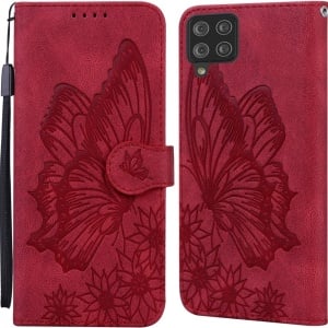 Husa de protectie flip pentru Samsung Galaxy A12 Jriany, TPU/piele PU, rosu, 6,5 inchi