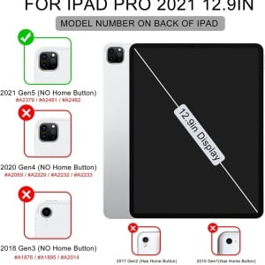 Cumpara Husa de protectie pentru  iPad Pro  Soke, Piele Pu, violet, 12,9 inchi de la Chilipirul-zilei în rate, cu cardul sau plata la livrare