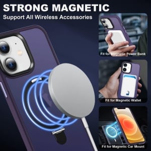 Husa de protectie pentru iPhone 12/iPhone 12 Pro Potok, TPU, violet inchis, 6,1 inchi