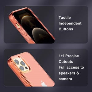 Husa de protectie pentru iPhone 12 Pro Max JETech, TPU, rose, 6,7 inchi