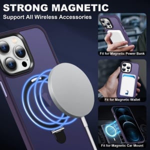 Husa de protectie pentru iPhone 12 Pro Max Potok, TPU, violet inchis, 6,7 inchi