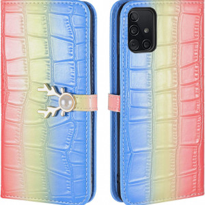 Husa de protectie pentru Samsung Galaxy A51 AAisenth, piele PU, multicolor, 6.5 inchi