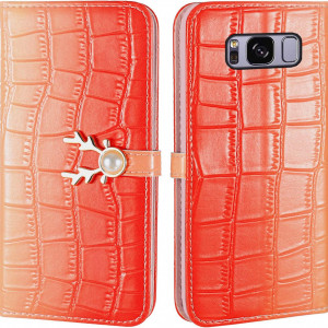 Husa de protectie pentru Samsung Galaxy S8  Aisenth, piele PU, rosu, 5,8 inchi