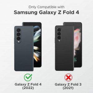 Husa de protectie pentru Samsung Galaxy Z Fold 4 (2022), policarbonat, rosu/negru