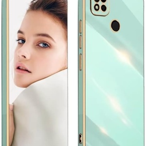 Husa de protectie pentru Xiaomi Redmi 10A/9C/9C NFC Atisijie, TPU, verde/auriu, 6,7 inchi