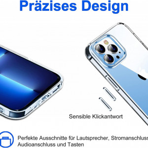 Husa de protectie telefon Eiselen, pentru iPhone 13 Pro, 6.1 inch, poliuretan termoplastic, transparent - Img 4