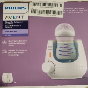 Incalzitor electric Philips-AVENT SCF355/09, incalzire rapida si uniforma, pastrare la cald, functie dezghetare, Alb, Resigilat, Grad A