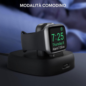 Incarcator fara fir pentru Apple Watch Delidigi, ABS, negru