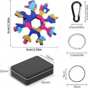 Instrument multifunctional pentru bricolaj 18 in 1 Anyingkai, metal, multicolor, 6 x 6 cm